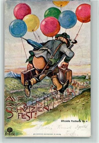 St. Gallen Schützenfest 1904 klassischer Sonderstempel