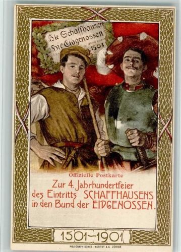 Schaffhausen 4 Jahrhundertfeier des Eintritts Schaffhausens in den Bund der Eidgenossen 1501-1901