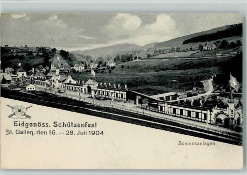 St. Gallen Eidgenössisches Schützenfest 1904 Schießanlage