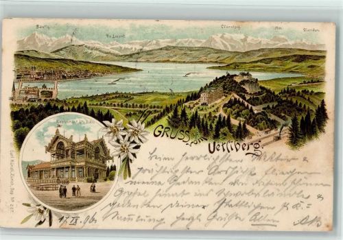 Uetliberg Restaurant Uto Kulm Litho 1896