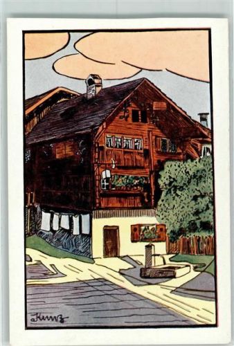 9470 Werdenberg Künstlerkarte Alt-Werdenberg sign Kunz