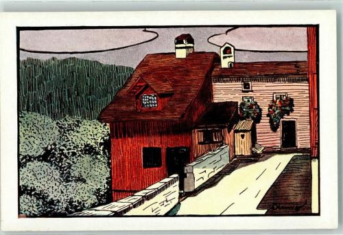 9470 Werdenberg Künstlerkarte Alt-Werdenberg sign Kunz