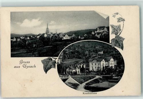 8730 Uznach 1913 Gebrauchsspuren Krankenhaus