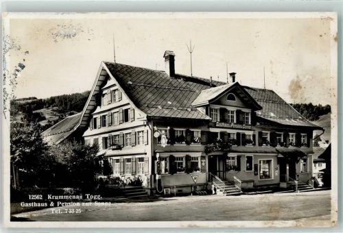 9643 Krummenau Gebrauchsspuren Gasthaus Pension zur Sonne