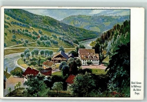 Sihlbrugg Hotel Krone sign Alb. Huber