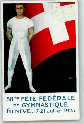 Genève 1925 58me Fete Federale de Gymnastique Turner sign