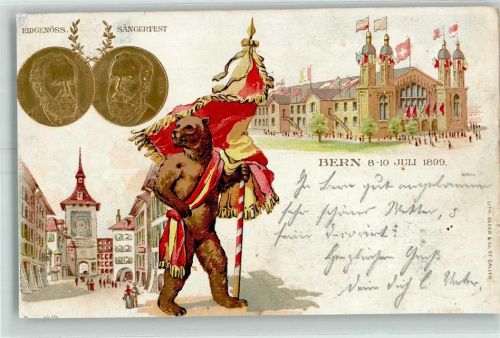 Bern 1899 Eidgen. Sängerfest Münzen Bär