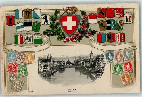 Zürich 1907 Briefmarken Wapen