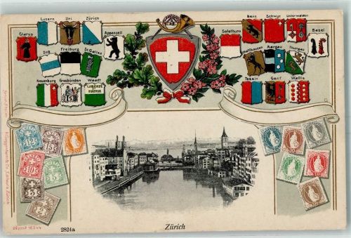 Zürich 1914 Wappen Briefmarken
