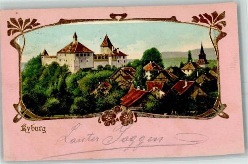8314 Kyburg 1902 Prägedruck Passepartout