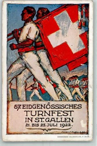 St. Gallen 1922 sign. Iwan E. Hugentobler AK
