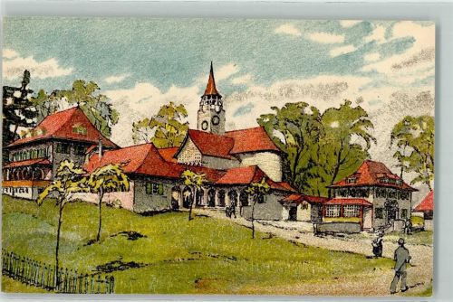 Bern Künstlerpostkarte Serie Dörfli der Schweizer. Landesausstellung 1914