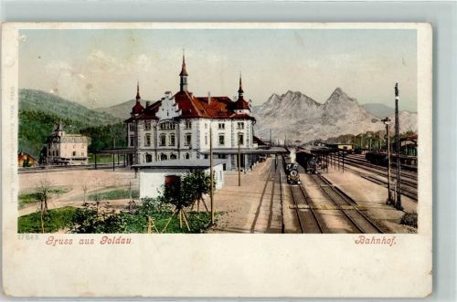 6410 Goldau Gebrauchsspuren Bahnhof Dampflokomotive