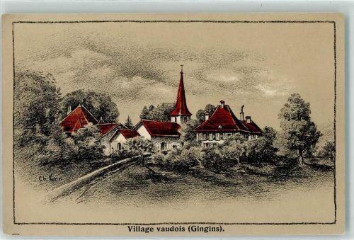 Gingins Village vaudois sign. Ch. Kern