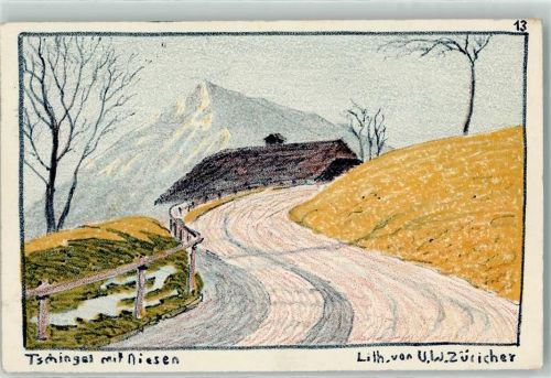 Sigriswil 1919 Tschingel mit Niesen sign. V.W. Züricher