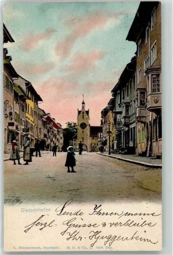 8253 Diessenhofen 1903 - Turm Tor Uhr Tracht Kind