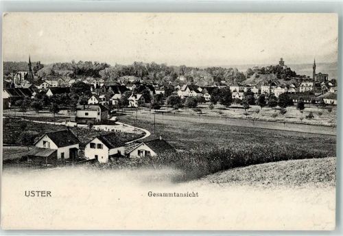 Uster 1906 Kirche Turm