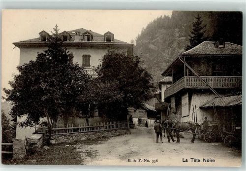 Finhaut 1913 La Tete Noire Pferd Kutsche