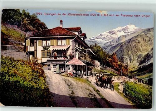Spiringen Klausenstraße 926 m Fussweg Urigen Kutsche