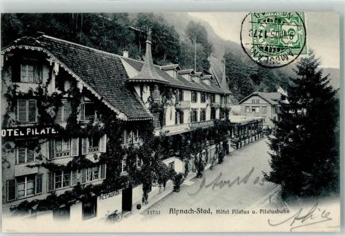 Alpnachstad 1905 Hotel Pilatus u. Pilatusbahn