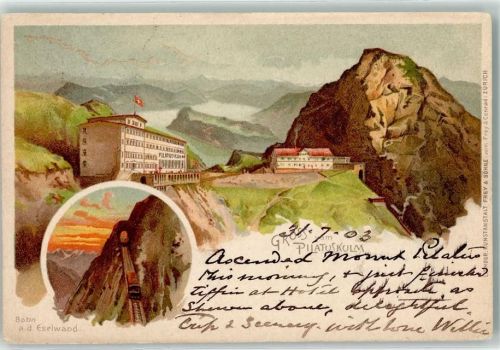 Pilatus Kulm 1903 Pilatus Kulm Bahn a.d. Eselwand