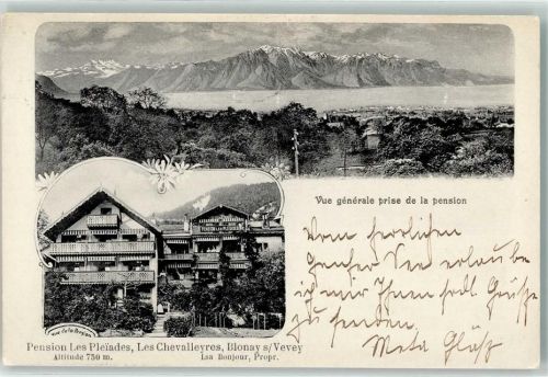 Blonay 1908 Pension les Pleiades les Chevalleyres