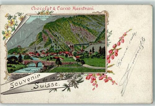 Amsteg Cocolat u. Cacao Maestrani Chemin de fer St. Gotthard