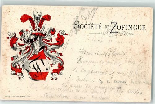 Zofingen 1900 Societe de Zofingue Studentika