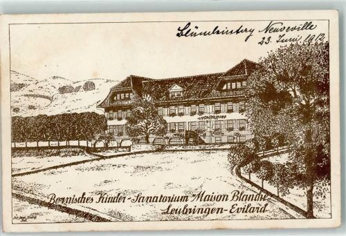 Leubringen 1912 Bernisches Kinder-Sanatorium Maison Blanche