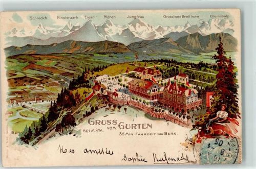 Köniz 1905 Gurten Hotel Gurten Bahn Gurten Kulm Tracht