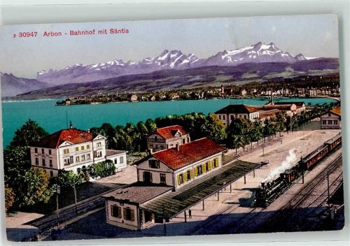 9320 Arbon - Bahnhof mit Säntis Eisenbahn