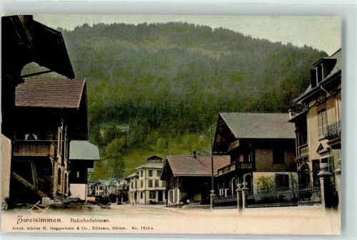 Zweisimmen 1909 Bahnhofstraße