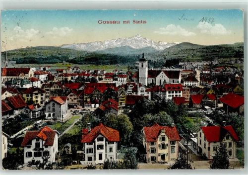 9200 Gossau SG 1917 Gebrauchsspuren mit Säntis