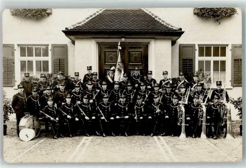 9450 Altstätten SG Gebrauchsspuren Musikcorps Uniform Tuba Pauke Trompete Querflöte Horn