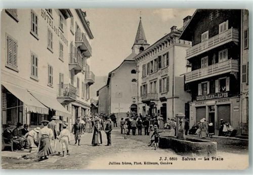Salvan la Place Hotel de l`Union Maison de Commune