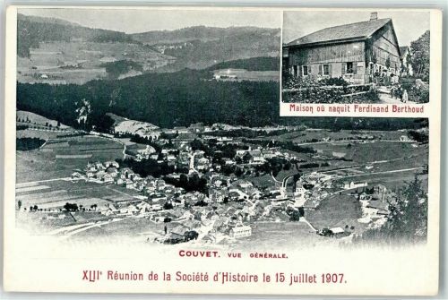 Couvet 1907 Maison ou naquit Ferdinand Berthoud XIII. Treffen der historischen Gesellschaft