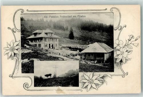Horw 1907 Alp-Pension Fräkmünd am Pilatus Ort lt. Stempel
