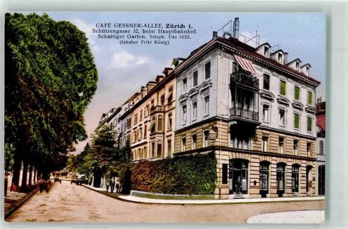 Zürich Gasthaus Cafe Gessner Allee Schützengasse