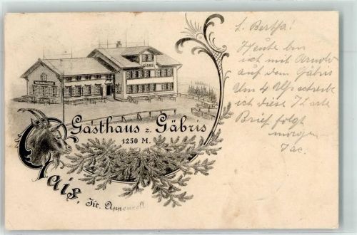 Gais 1901 Gasthaus Gäbris Ziege