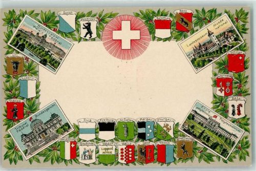 Bern Bundespalast Landesmuseum Bundesgericht Polytechnikum Wappen