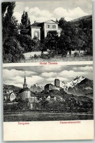 7320 Sargans - Hotel Thoma Schloss mit Gonzen