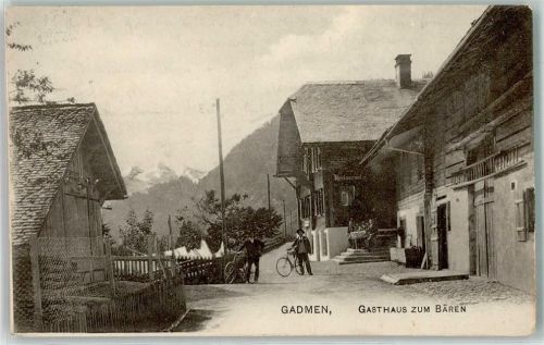 Gadmen 1912 Gasthaus zum Bären Fahrrad