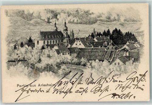4144 Arlesheim 1905 Künstlerkarte sign. B. Graf