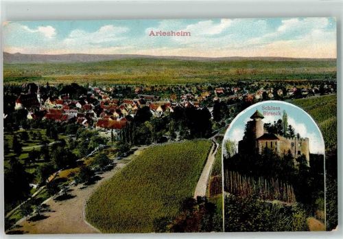 4144 Arlesheim 1911 Lithographie Schloss Birseck