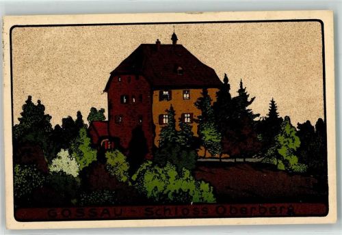 9200 Gossau SG 1917 Künstlersteindruck Schloss Oberberg