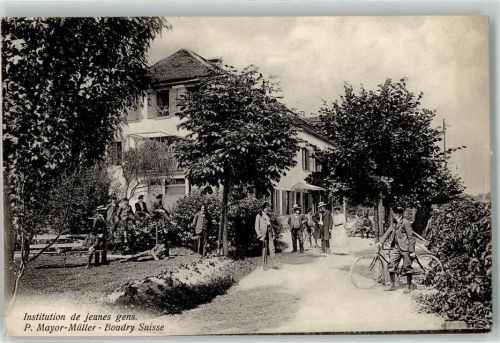 Boudry 1911 Institution de jeunes gens. P. Mayor Müller Fahrrad