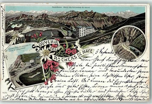 Veytaux 1898 Grand Hotel des Rochers de Naye et le Sommet