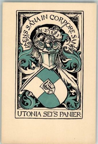 Utonia sei's Panier! Studentenwappen Degen