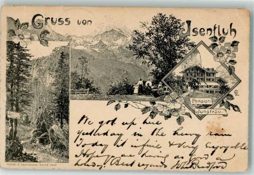 Isenfluh 1907 Pension Jungfrau