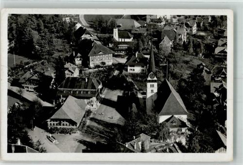 Langnau Fliegeraufnahme Gasthaus Bären Fam. A, Freiburghaus